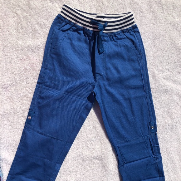 New Lilly and Sid Boy's Pull On Roll Up Blue Pant - Picture 1 of 3